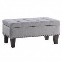 OSP Home Furnishings SB568-M24 Clement Storage Bench- Dove